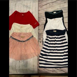Girls skirts and dresses size S. Hollister dresses mixed brands skirts.
